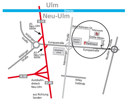 Neu-Ulm, Parkhaus Dietrich Theater, Grethe-Weiser-Straße